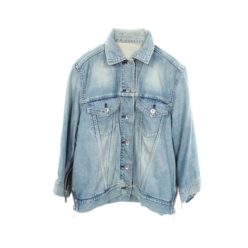 Sacai Side Zip Denim Jacket Coat Cotton #338800S35B